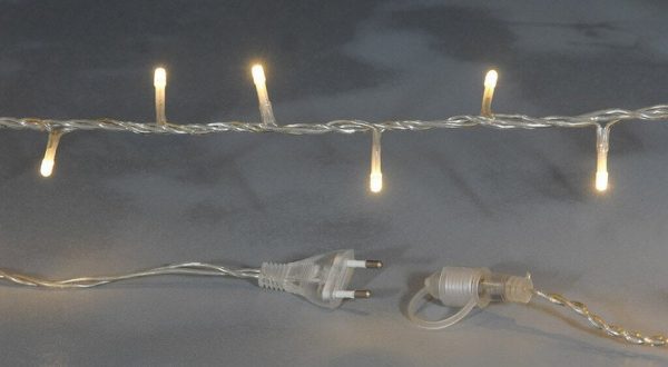 100 λαμπάκια LED σε σειρά 5 m διάφανο καλώδιο σταθερή με επέκταση IP20 διαφορα χρωματα