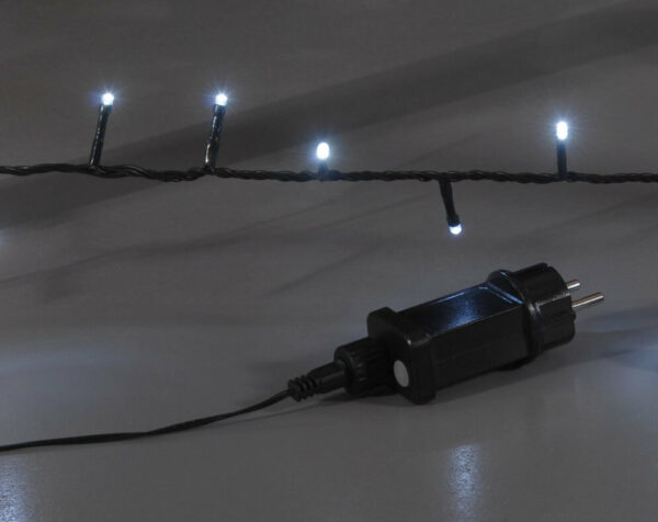 140 λαμπάκια LED σε σειρά 7 m πράσινο καλώδιο 8 προγράμματα IP44 Ψυχρο Λευκό