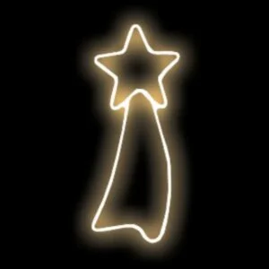 Φωτοσωλήνας NEON LED κομήτης, 69x29 cm με 2 m φωτοσωλήνα, IP44, Εσωτερικού και Εξωτερικού Χώρου, Θερμό Λευκό (Warm white)