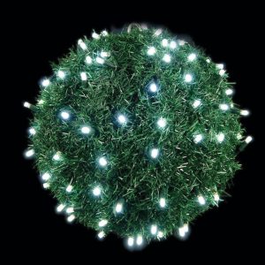 Φωτιζόμενη Μπάλα LED με πράσινο γρασίδι, 130 LED, 40 cm, Εσωτερικού χώρου, IP20, Ψυχρό Λευκό