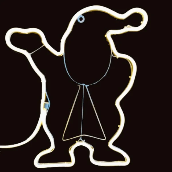 Φωτοσωλήνας NEON LED Άγιος Βασίλης 29×45 cm με 2 m φωτοσωλήνα IP44 Εσωτερικού και Εξωτερικού Χώρου Θερμό Λευκό Warm white