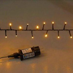 1000 λαμπάκια LED σε σειρά, 50m, πράσινο καλώδιο, 8 προγράμματα, IP44, Θερμό λευκό (Warm white)