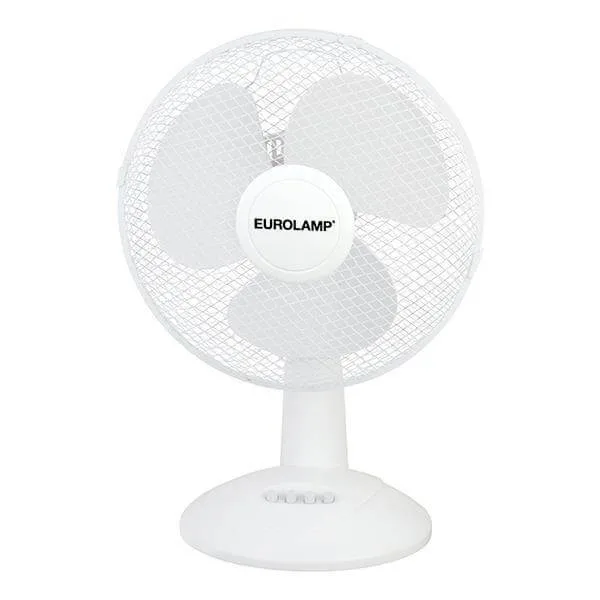 Eurolamp Ανεμιστήρας επιτραπέζιος 55W, Φ40cm, 58(h) cm, Λευκός