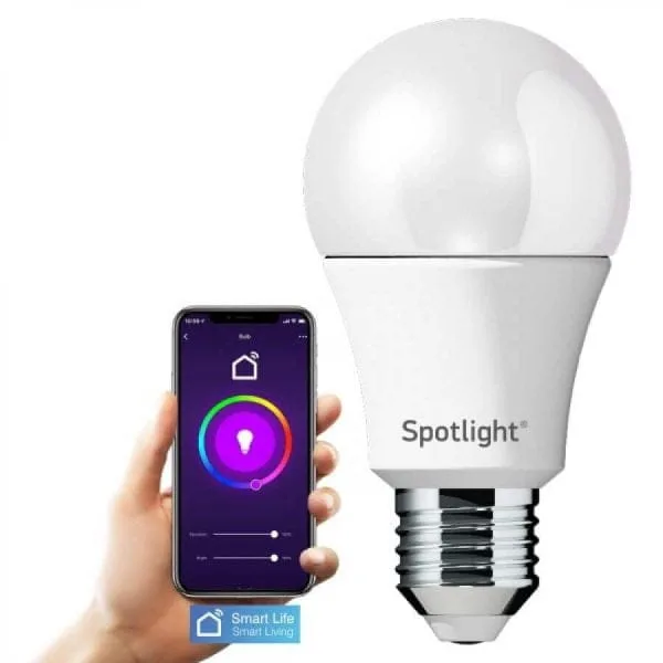 Spotlight Λάμπα Smart LED A60 με σύνδεση WI-FI μέσω εφαρμογής, 9W, για ντουί E27, RGBW (RGB + Warm white)