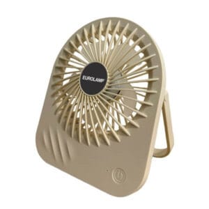 Eurolamp Ανεμιστήρας 2σε1 επιτραπέζιος & κρεμαστός 4.5W, Φ11.5cm, 17.6(h) cm, Επαναφορτιζόμενος (USB-C), Μπεζ
