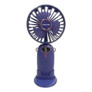 Eurolamp Ανεμιστήρας 2σε1 χειρός & επιτραπέζιος 4.5W, Φ9cm, Επαναφορτιζόμενος (USB-C), Μωβ