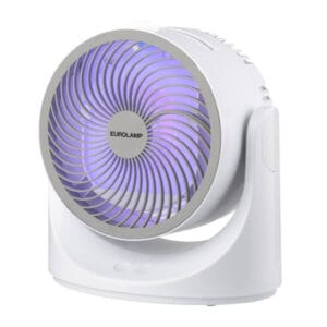 Eurolamp Ανεμιστήρας Air Cooler επιτραπέζιος 10W, με LED φωτισμό, Φ18.5cm, 25(h) cm, με σύνδεση USΒ, Λευκός