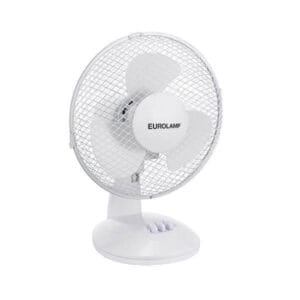 Eurolamp Ανεμιστήρας επιτραπέζιος 38W, Φ25cm, 39(h) cm, Λευκός