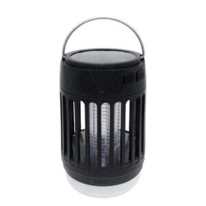 Eurolamp Εντομοκτόνο 1.5W, με LED φωτισμό, 13.3(h) cm, Επαναφορτιζόμενο με ηλιακό πάνελ ή USB-C, IP44, Μαύρο
