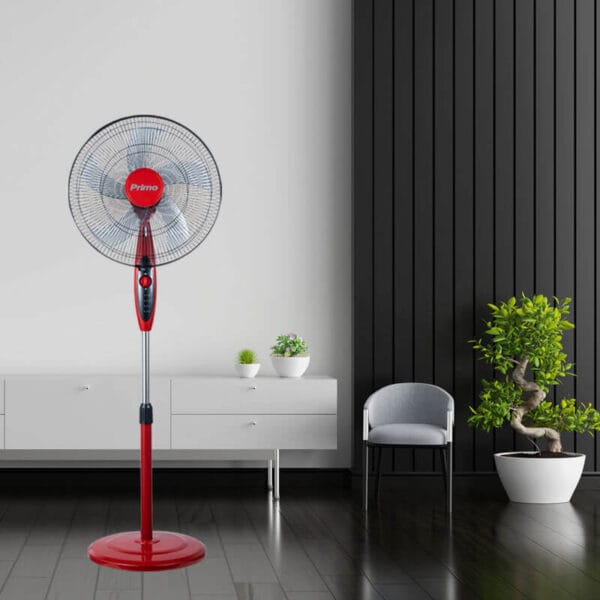 Primo Ανεμιστήρας με ορθοστάτη 60W, χρονοδιακόπτη, Φ45cm, 1,45(h) m, Κόκκινος - Image 2