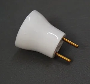 Αντάπτορας φις διπολικό αρσενικό σε E27, Λευκός