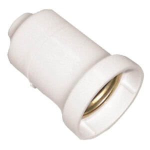 Eurolamp Ντουί βακελίτου, E27, Λευκό