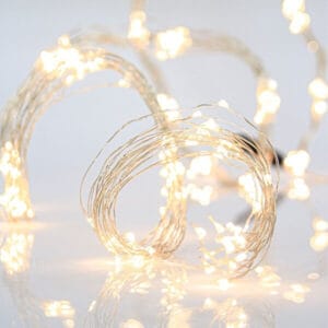 200 λαμπάκια LED χταπόδι, 2 m, 10 γραμμές από 20 λαμπάκια, ασημί καλώδιο χαλκού (Copper), σταθερή, IP44, Θερμό Λευκό (Warm white)