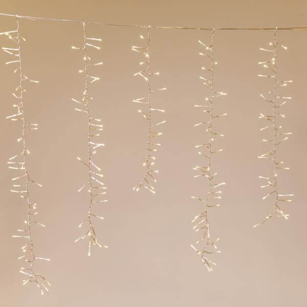 480 λαμπάκια LED ασύμμετρη κουρτίνα (βροχή) Cluster με 8 προγράμματα και επέκταση, 2x1 m, διάφανο καλώδιο, IP44, Θερμό Λευκό (Warm white) 1 480 λαμπάκια LED ασύμμετρη κουρτίνα βροχή Cluster με 8 προγράμματα και επέκταση 2x1 m διάφανο καλώδιο IP44 Θερμό Λευκό Warm white