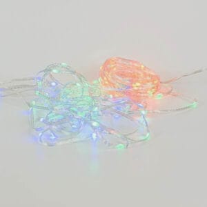 100 ”έξυπνα” λαμπάκια LED σε σειρά, 10 m, πλακέ διάφανο καλώδιο, με σύνδεση WI-FI μέσω εφαρμογής ή τηλεχειριστήριο/controler, με USB Σύνδεση, RGB χρώματα