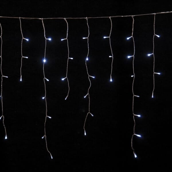 100 λαμπάκια FLASH LED ασύμμετρη κουρτίνα (βροχή) flash με επέκταση, 2x0,70 m, διάφανο καλώδιο, IP44, Ψυχρό Λευκό 3 100 λαμπάκια FLASH LED ασύμμετρη κουρτίνα (βροχή) flash με επέκταση, 2x0,70 m, διάφανο καλώδιο, IP44, Ψυχρό Λευκό - Image 2