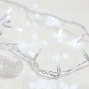 100 λαμπάκια FLASH LED ασύμμετρη κουρτίνα (βροχή) flash με επέκταση, 2x0,70 m, διάφανο καλώδιο, IP44, Ψυχρό Λευκό