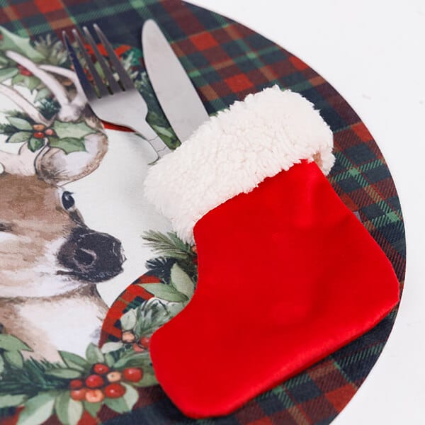 Κάλτσα, Κόκκινη, 12x14.5cm 3 Κάλτσα, Κόκκινη, 12x14.5cm - Image 2