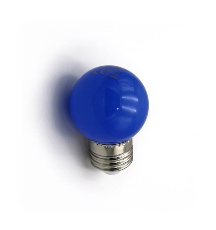 Adeleq Λάμπα LED σφαιρική G45, 2W, για ντουί Ε27, Μπλε 1 Adeleq Λάμπα LED σφαιρική G45 2W για ντουί Ε27 Μπλε