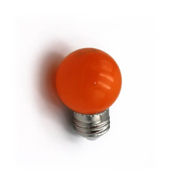 Adeleq Λάμπα LED σφαιρική G45, 2W, για ντουί Ε27, Πορτοκαλί 1 Adeleq Λάμπα LED σφαιρική G45 2W για ντουί Ε27 Πορτοκαλί