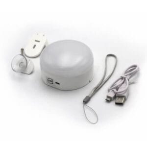 Adeleq λευκό Στρογγυλό φωτιστικό ντουλάπας / φακός με διακόπτη Επαναφορτιζόμενο LED, 3W, 4000K, IP20