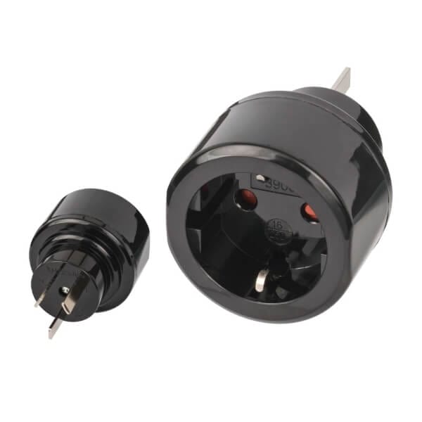 Brennenstuhl Αντάπτορας ταξιδίου από ελληνικό σε Κίνα και Αυστραλία Μαύρος