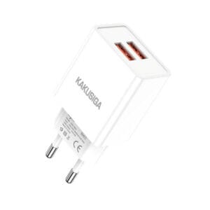 Kakusiga Φορτιστής χωρίς καλώδιο, 2 Θύρες USB-A, Λευκός