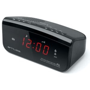 Muse Ψηφιακό ραδιορολόι Μπαταρίας-Ρεύματος, Μαύρο