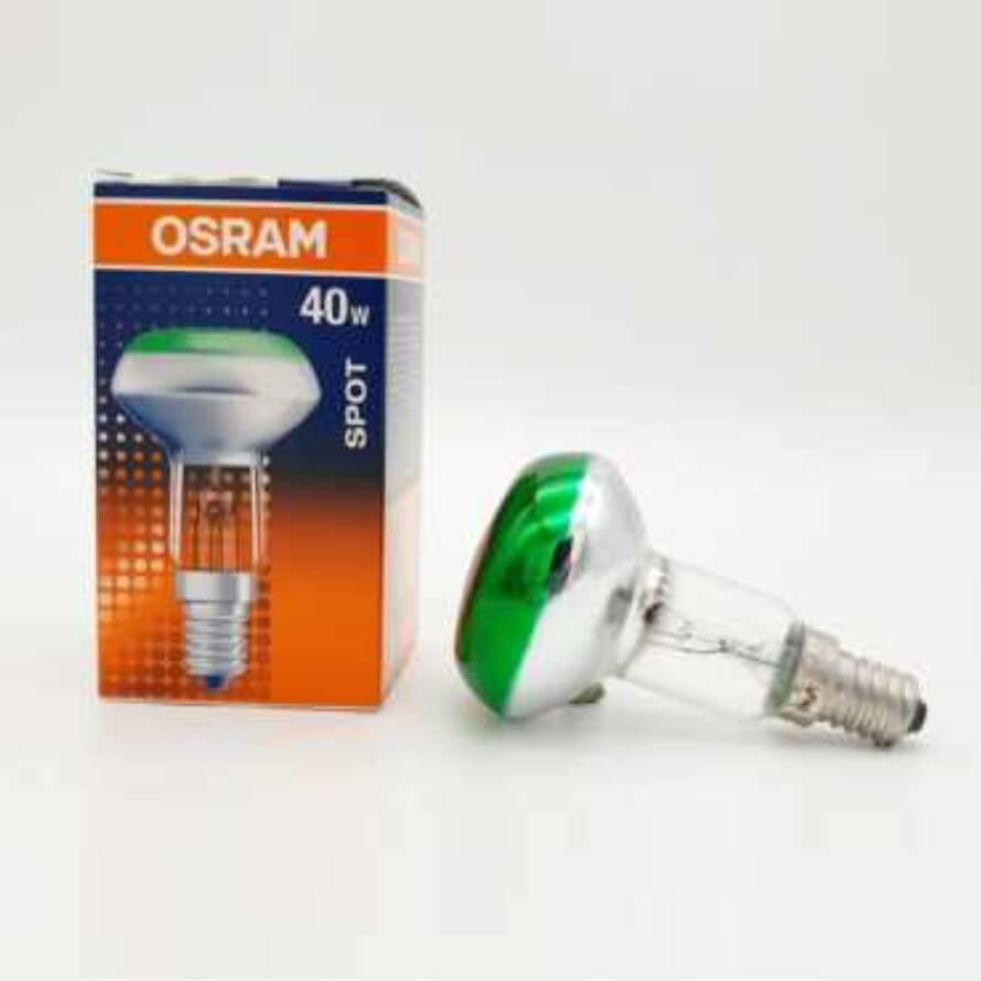Osram Λάμπα Concentra Spot R50, 40W, για Ντουί E14 (μινιόν), Πράσινη 1 Osram Λάμπα Concentra Spot R50 40W για Ντουί E14 Πράσινη