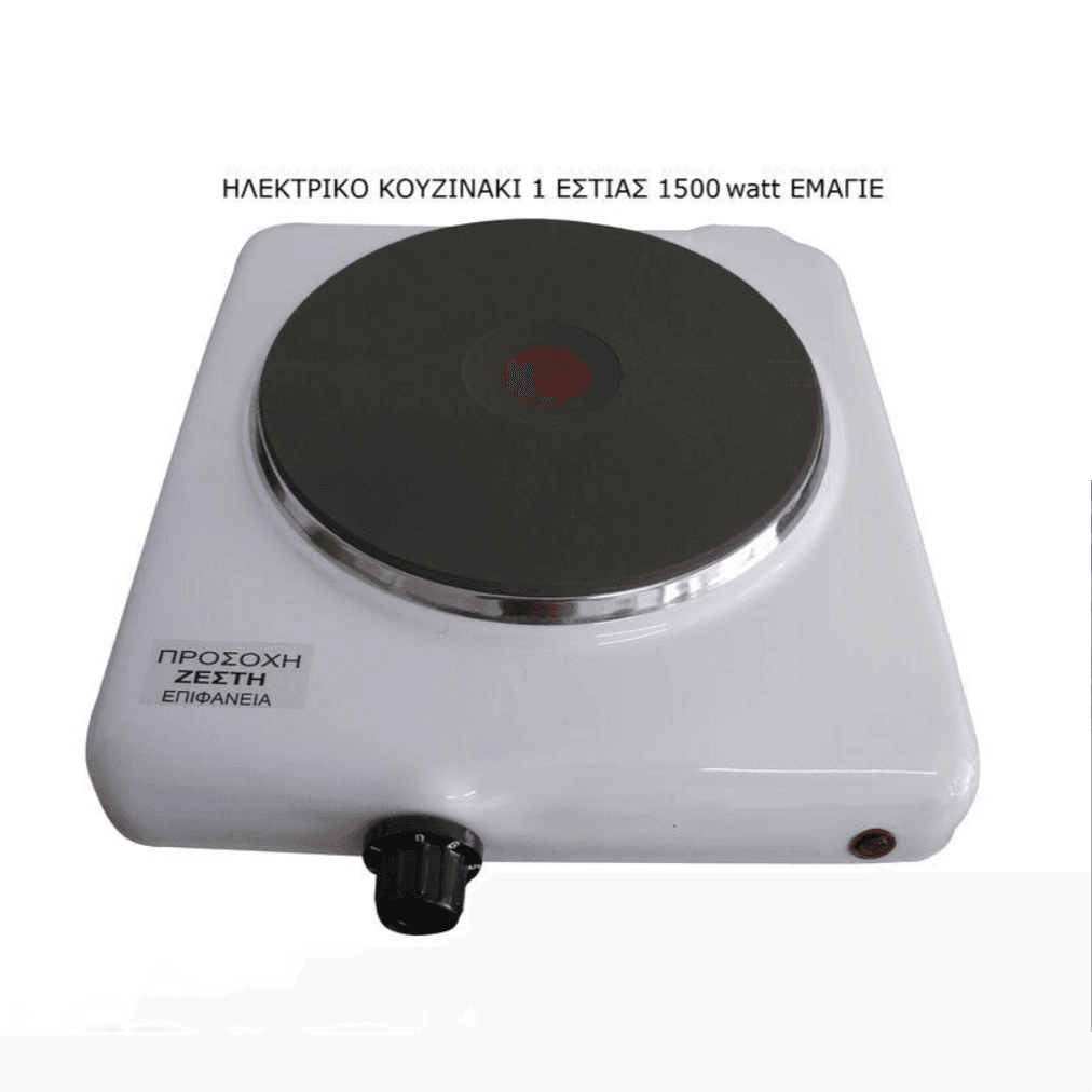 Phoenix Ηλεκτρικό κουζινάκι 1 εστίας 1500W, Εμαγιέ Λευκό 1 Phoenix Ηλεκτρικό Ηλεκτρικά κουζινάκι 1 εστίας 1500W Εμαγιέ Λευκό