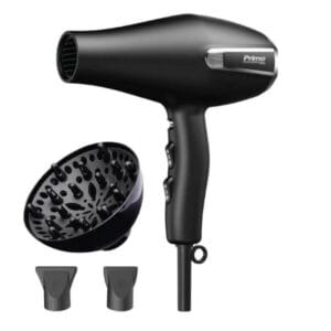 Primo Σεσουάρ μαλλιών με φυσούνα, ιονισμό και κρύο αέρα 2200W, Μαύρο