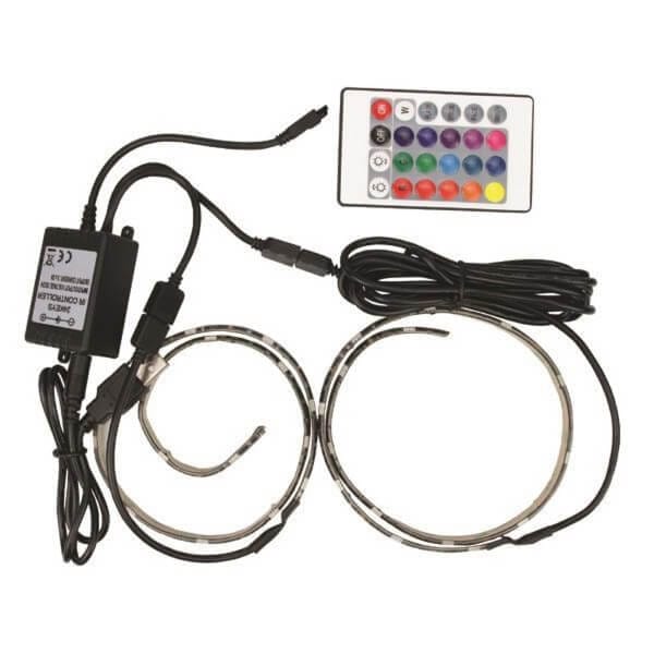 Eurolamp 2×0.5m ταινία LED, RGB, 5V, με USB Σύνδεση, 7.2W, IP65 1 Eurolamp 2×05m ταινία LED RGB 5V με USB Σύνδεση 72W IP65