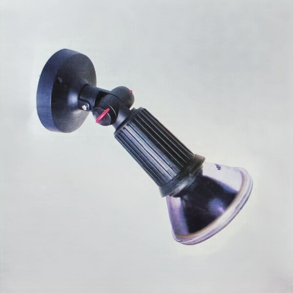 ITS Μαύρο Σποτ τοίχου PAR38 Ε27 IP44