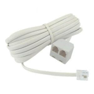 Tele Καλώδιο προέκτασης Τηλεφώνου Αρσενικό σε 2 θηλυκά, 2m, Λευκό