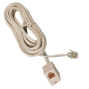 Tele Καλώδιο προέκτασης Τηλεφώνου Αρσενικό σε θηλυκό, 2m, Κρεμ