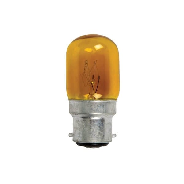 Λαμπάκι Νυκτός Πυρακτώσεως 3-5W, για Ντουί B22 (μπαγιονέτ), Κίτρινο 1 Λαμπάκι Νυκτός Πυρακτώσεως 3 5W για Ντουί B22 μπαγιονέτ Κίτρινο