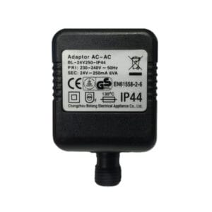 Μετασχηματιστής για λαμπάκια LED, IP44, για σταθερή σειρά, 24V, 6VA