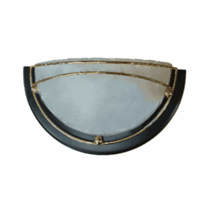 ARlight απλίκα φωτιστικό τοίχου γυαλί με μεταλλικό μαύρο περίγραμμα και χρυσό πλέγμα, με 1 Ντουί Ε27, 30 cm ART.1049/A1 NERO