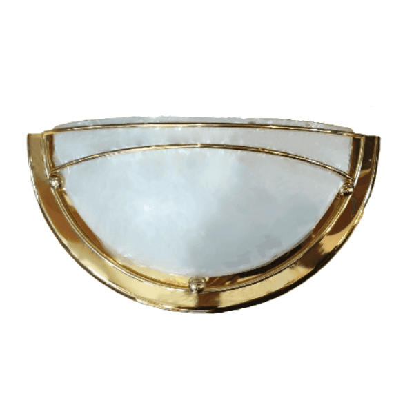 ARlight απλίκα φωτιστικό τοίχου γυαλί με μεταλλικό χρυσό περίγραμμα και πλέγμα με 1 Ντουί Ε27 30 cm ART.1049A1 OTTONE