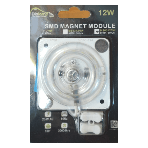 Diolamp Πλακέτα LED SMD Magnet Module, 12W, 6000Κ (Ψυχρό Λευκό) 1 Diolamp Πλακέτα LED SMD Magnet Module 12W 6000Κ Ψυχρό Λευκό