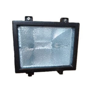 Faeber Μαύρος ορθογώνιος Προβολέας HQI στεγανός, με συμμετρική δέσμη, 100W, ΙP55