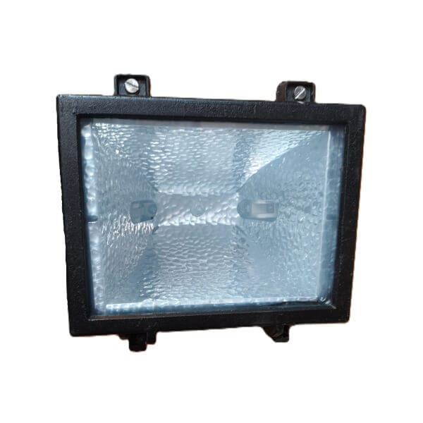 Faeber Μαύρος ορθογώνιος Προβολέας HQI στεγανός με συμμετρική δέσμη 100W ΙP55