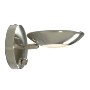 Lux-it φωτιστικό τοίχου Trento Madrid Wall Lamp W/0, με ροοστάτη, Satin Chrome Ασημί