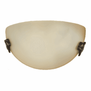 Viokef απλίκα φωτιστικό τοίχου γυαλί μπεζ, με 1 Ντουί Ε27, 30 cm 14225