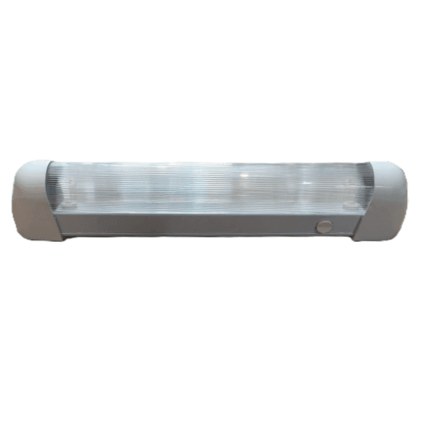 Zalux λευκό στενό γραμμικό φωτιστικό τοίχου με Διακόπτη για 1x8W T5 37 cm