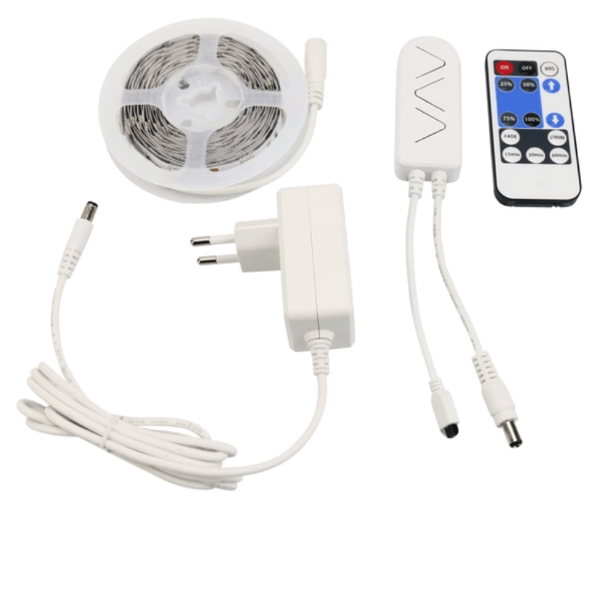 Eurolamp 3m ταινία LED 4000K 12V με τηλεχειριστήριο και driver με δυνατότητα σύνδεσης στο Wifi