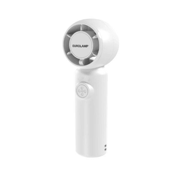 Eurolamp Ανεμιστήρας χειρός 3W Φ4cm Επαναφορτιζόμενος USB C Λευκός
