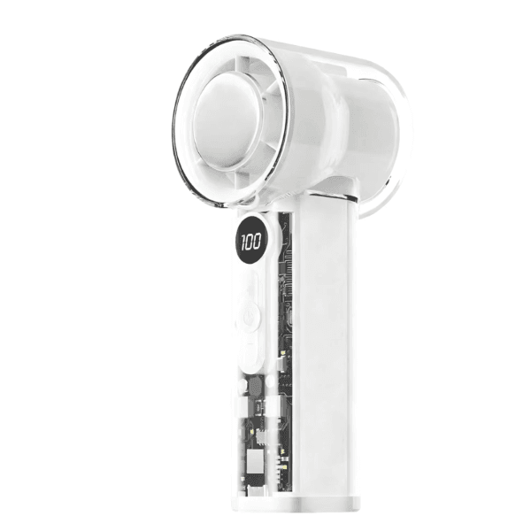 Eurolamp Ανεμιστήρας χειρός με επιφάνεια ψύξης 5W Φ6cm Επαναφορτιζόμενος USB C Λευκός