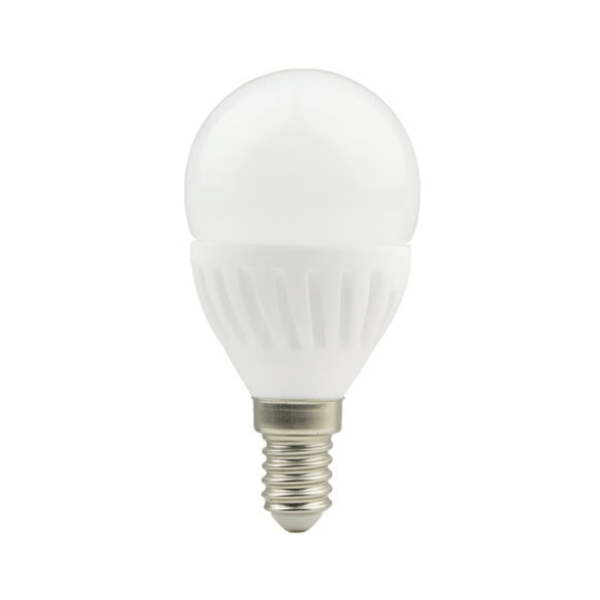 Eurolamp Λάμπα LED σφαιρική G45 με κεραμική βάση 7.1W για ντουί Ε14 3000Κ Θερμό Λευκό