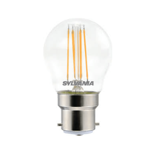 Sylvania Λάμπα LED FILAMENT (COG) σφαιρική, διάφανη, 4,5W, για Ντουί B22 (μπαγιονέτ), 2700Κ (Θερμό Λευκό) 1 Sylvania Λάμπα LED FILAMENT COG σφαιρική διάφανη 45W για Ντουί B22 μπαγιονέτ 2700Κ Θερμό Λευκό